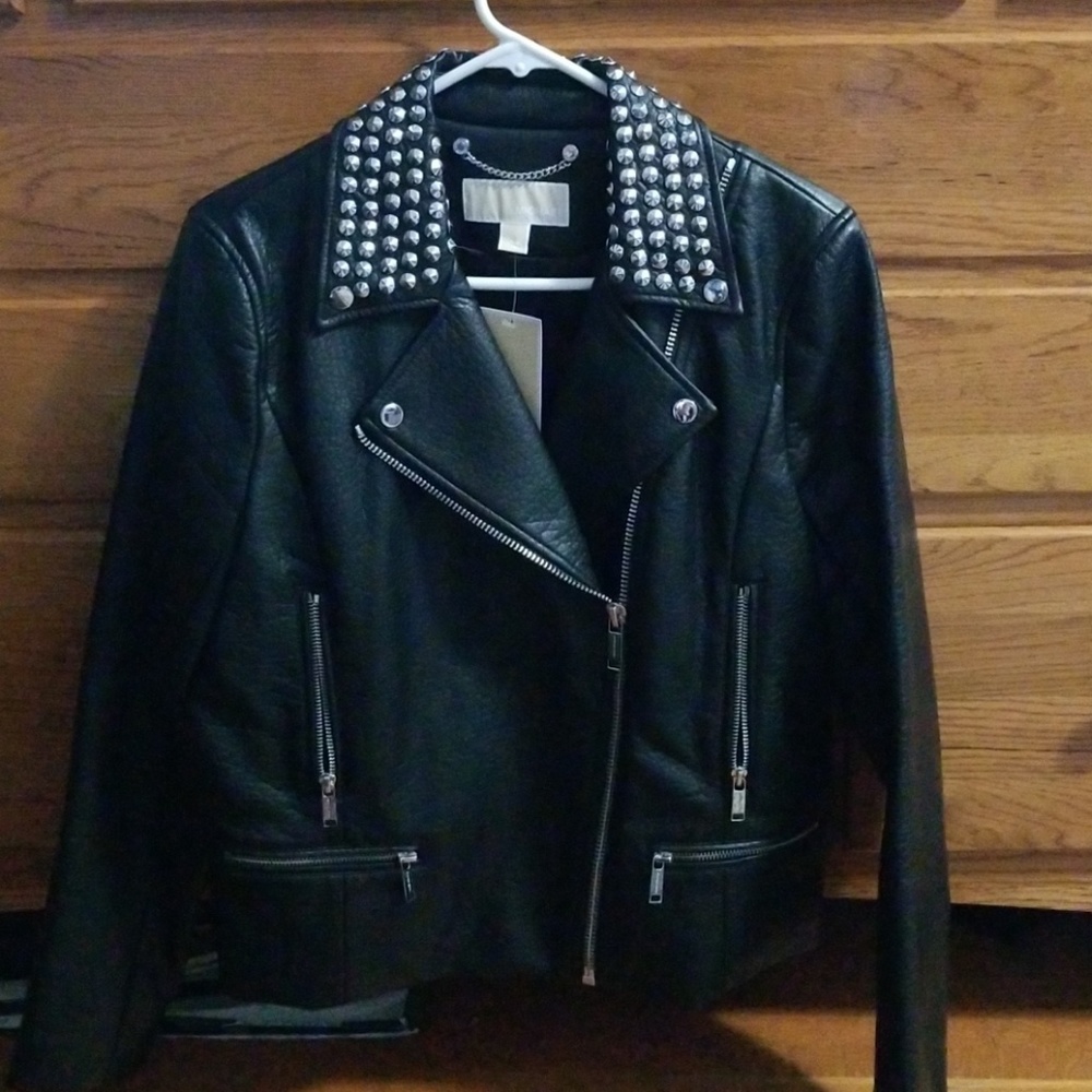 Michael Kors Studded Leather Jacket